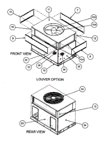 Front View / Rear View parts for Carrier Heating Cooling Combined Unit 50JZ036300 from AppliancePartsPros.com