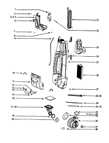 Body parts for Eureka Upright Vacuum 5191AT-1 from AppliancePartsPros.com