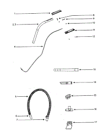 Hose parts for Eureka Upright Vacuum 5194ATS from AppliancePartsPros.com