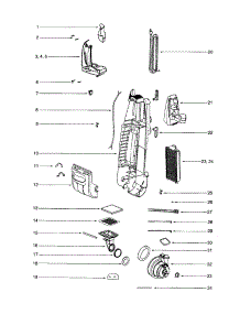 Front And Motor Cover parts for Eureka Upright Vacuum 5197AT from AppliancePartsPros.com