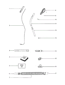 Hose parts for Eureka Upright Vacuum 5197AT from AppliancePartsPros.com