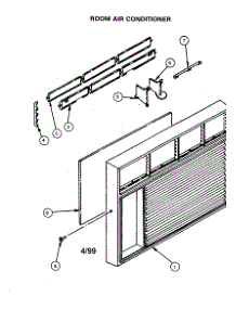 Cabinet parts for Carrier Room Air Conditioner 51SYA2113 from AppliancePartsPros.com