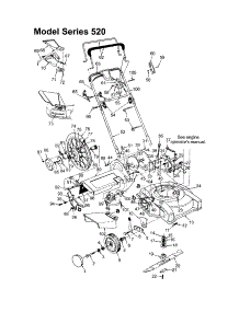 22" Deck / 22" Blade / Handle parts for Mtd Gas Walk-Behind Mower 520-MOWER from AppliancePartsPros.com