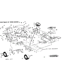 Main Frame parts for Craftsman Rear-Engine Riding Mower 536250870 from AppliancePartsPros.com