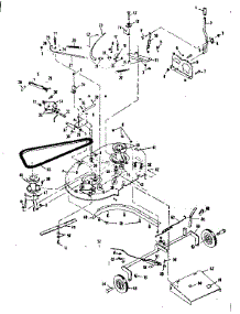 Mower Deck parts for Craftsman Front-Engine Lawn Tractor 536250931 from AppliancePartsPros.com