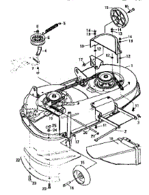 Final Deck Assembly parts for Craftsman Front-Engine Lawn Tractor 536252570 from AppliancePartsPros.com