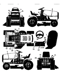 Decals parts for Craftsman Front-Engine Lawn Tractor 536252570 from AppliancePartsPros.com