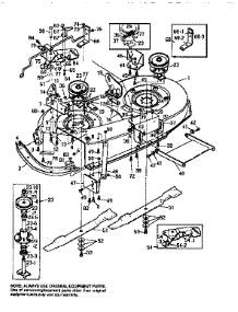 Pre-Painted Deck Assembly parts for Craftsman Front-Engine Lawn Tractor 536252571 from AppliancePartsPros.com