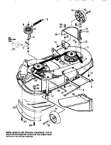 Final Deck Assembly parts for Craftsman Front-Engine Lawn Tractor 536252571 from AppliancePartsPros.com