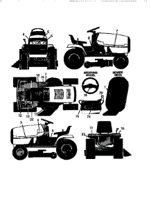 Decals parts for Craftsman Front-Engine Lawn Tractor 536252571 from AppliancePartsPros.com