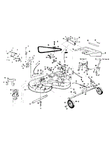 Mower Deck parts for Craftsman Front-Engine Lawn Tractor 536255112 from AppliancePartsPros.com