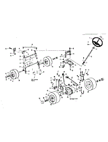 Steering And Front Axle parts for Craftsman Front-Engine Lawn Tractor 536255212 from AppliancePartsPros.com
