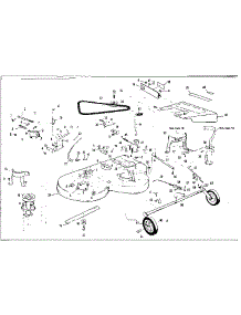 Mower Deck parts for Craftsman Front-Engine Lawn Tractor 536255231 from AppliancePartsPros.com