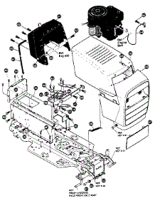 Hood And Chassis Assembly parts for Craftsman Front-Engine Lawn Tractor 536255860 from AppliancePartsPros.com