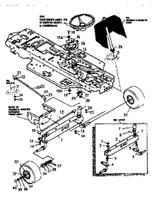 Front Steering Assembly parts for Craftsman Front-Engine Lawn Tractor 536255860 from AppliancePartsPros.com