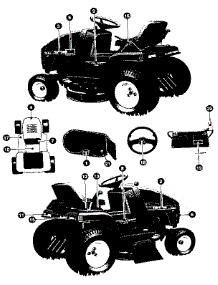 Decals parts for Craftsman Front-Engine Lawn Tractor 536255860 from AppliancePartsPros.com