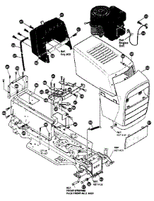 Hood And Chassis Assembly parts for Craftsman Front-Engine Lawn Tractor 536255861 from AppliancePartsPros.com