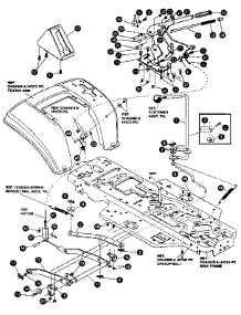 Mower Suspension Assembly parts for Craftsman Front-Engine Lawn Tractor 536255861 from AppliancePartsPros.com