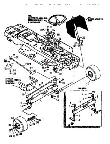 Front Steering Assembly parts for Craftsman Front-Engine Lawn Tractor 536255861 from AppliancePartsPros.com