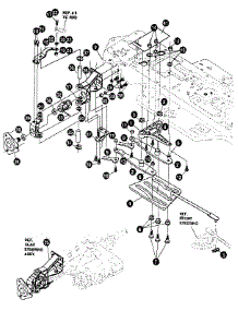 Rear Steering Assembly parts for Craftsman Front-Engine Lawn Tractor 536255861 from AppliancePartsPros.com