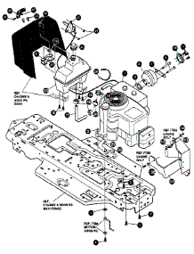 Engine & Control Assembly parts for Craftsman Front-Engine Lawn Tractor 536255861 from AppliancePartsPros.com