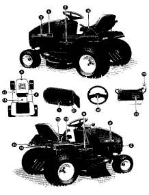Decals parts for Craftsman Front-Engine Lawn Tractor 536255861 from AppliancePartsPros.com