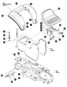 Hood And Chassis Assembly parts for Craftsman Front-Engine Lawn Tractor 536255870 from AppliancePartsPros.com