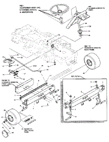 Front Steering Assembly parts for Craftsman Front-Engine Lawn Tractor 536255870 from AppliancePartsPros.com