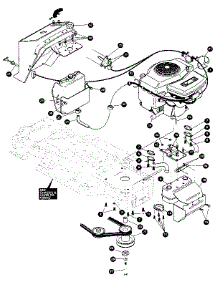 Engine & Control Assembly parts for Craftsman Front-Engine Lawn Tractor 536255870 from AppliancePartsPros.com