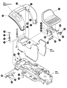 Seat Assembly parts for Craftsman Front-Engine Lawn Tractor 536255880 from AppliancePartsPros.com