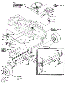 Front Steering Assembly parts for Craftsman Front-Engine Lawn Tractor 536255880 from AppliancePartsPros.com