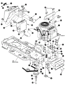 Engine & Control Assembly parts for Craftsman Front-Engine Lawn Tractor 536255880 from AppliancePartsPros.com