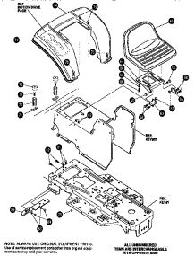Chassis And Hood Assembly parts for Craftsman Front-Engine Lawn Tractor 536257670 from AppliancePartsPros.com