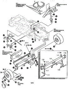Front Steering Assembly parts for Craftsman Front-Engine Lawn Tractor 536257670 from AppliancePartsPros.com