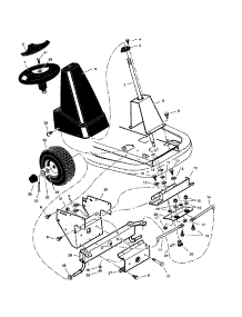 Steering parts for Craftsman Rear-Engine Riding Mower 536270321 from AppliancePartsPros.com