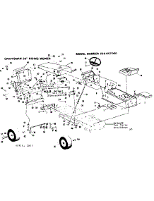 Top Half parts for Craftsman Riding Mower & Tractor 536657000 from AppliancePartsPros.com