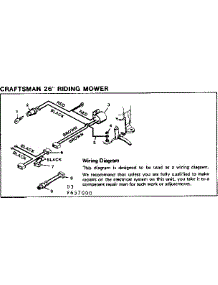Wiring Diagram parts for Craftsman Riding Mower & Tractor 536657000 from AppliancePartsPros.com