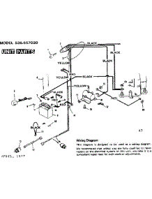 Wiring Diagram parts for Craftsman Rear-Engine Riding Mower 536657020 from AppliancePartsPros.com