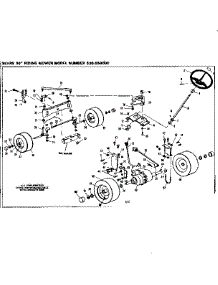 Steering And Front Axle parts for Craftsman Rear-Engine Riding Mower 536658080 from AppliancePartsPros.com