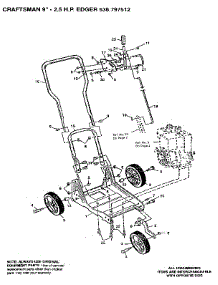 Main Frame parts for Craftsman Edger 536797512 from AppliancePartsPros.com