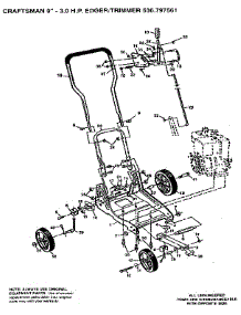 Main Frame parts for Craftsman Edger 536797561 from AppliancePartsPros.com
