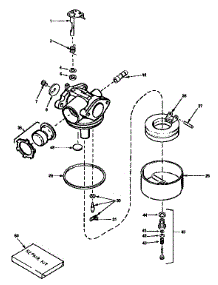 Carburetor 632589 (71 / 143) parts for Craftsman Edger 536797570 from AppliancePartsPros.com