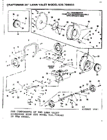 Impeller And Wheel Assembly parts for Craftsman Walk-Behind Lawn Mower 536798603 from AppliancePartsPros.com