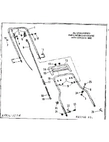 Handle Assembly parts for Craftsman Walk-Behind Lawn Mower 53681740 from AppliancePartsPros.com