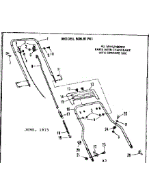 Handle Assembly parts for Craftsman Walk-Behind Lawn Mower 53681741 from AppliancePartsPros.com