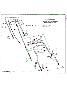 Handle Assembly parts for Craftsman Walk-Behind Lawn Mower 53681760 from AppliancePartsPros.com