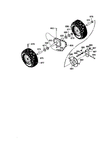 Wheel Asssembly parts for Craftsman Gas Snowblower 536881110 from AppliancePartsPros.com