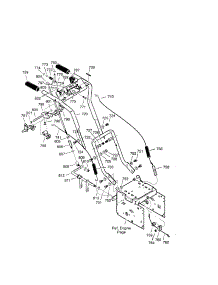 30`` 11Hp Handle parts for Craftsman Gas Snowblower 536881112 from AppliancePartsPros.com