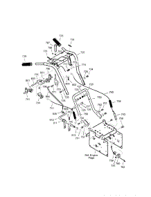 Handle Assembly parts for Craftsman Gas Snowblower 536881113 from AppliancePartsPros.com