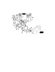 Frame Assembly parts for Craftsman Gas Snowblower 536881230 from AppliancePartsPros.com